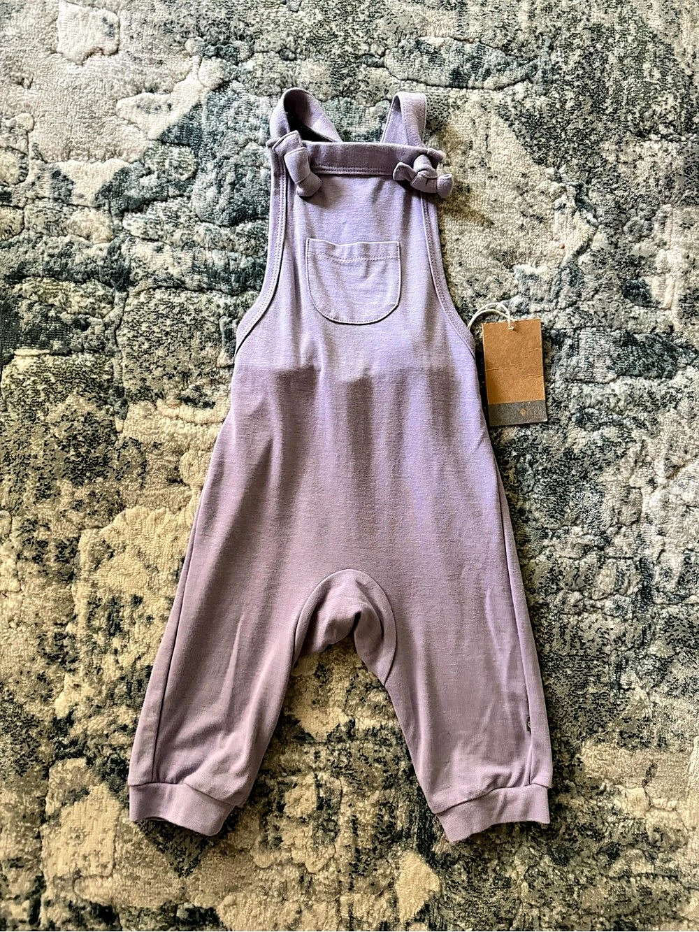 Kyte Baby Bamboo Jersey Overalls Purple Baby 2T NWT